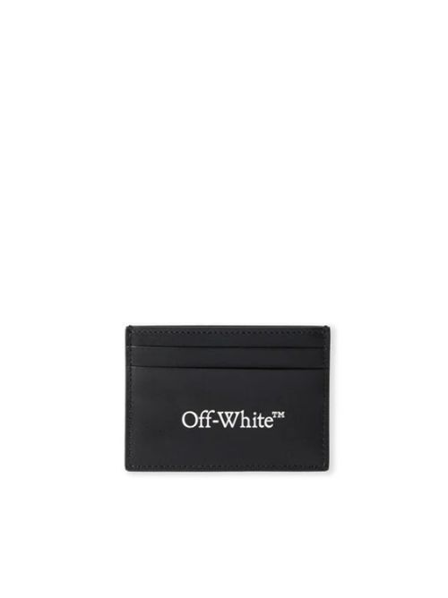 BOOKISH CARD CASE OFF-WHITE | OMND089C99LEA00110011001 BLACK